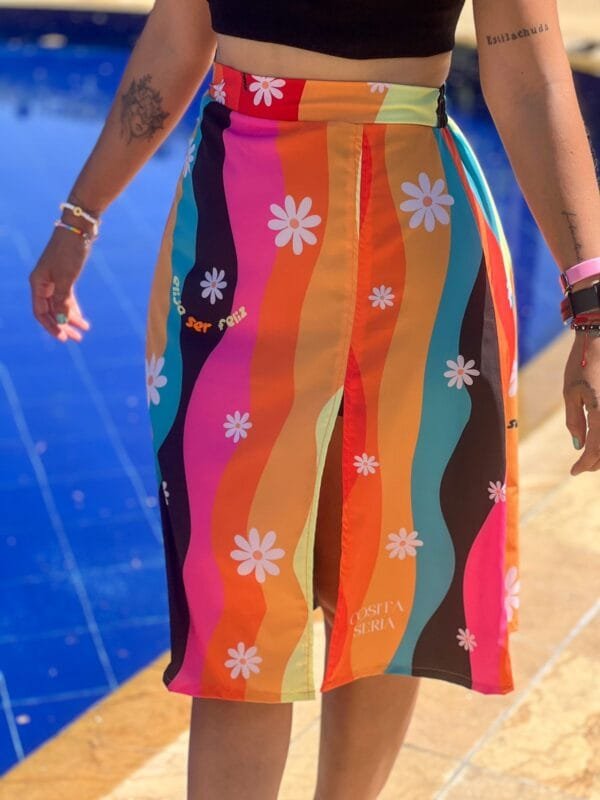 Midi con Print Colorido